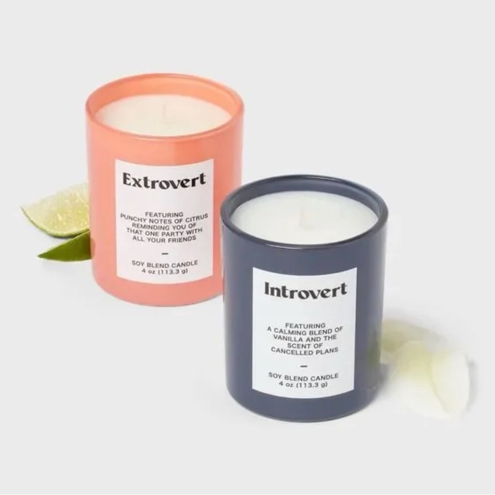 Personalities Soy Blend Candle Two-Pack. NIP
